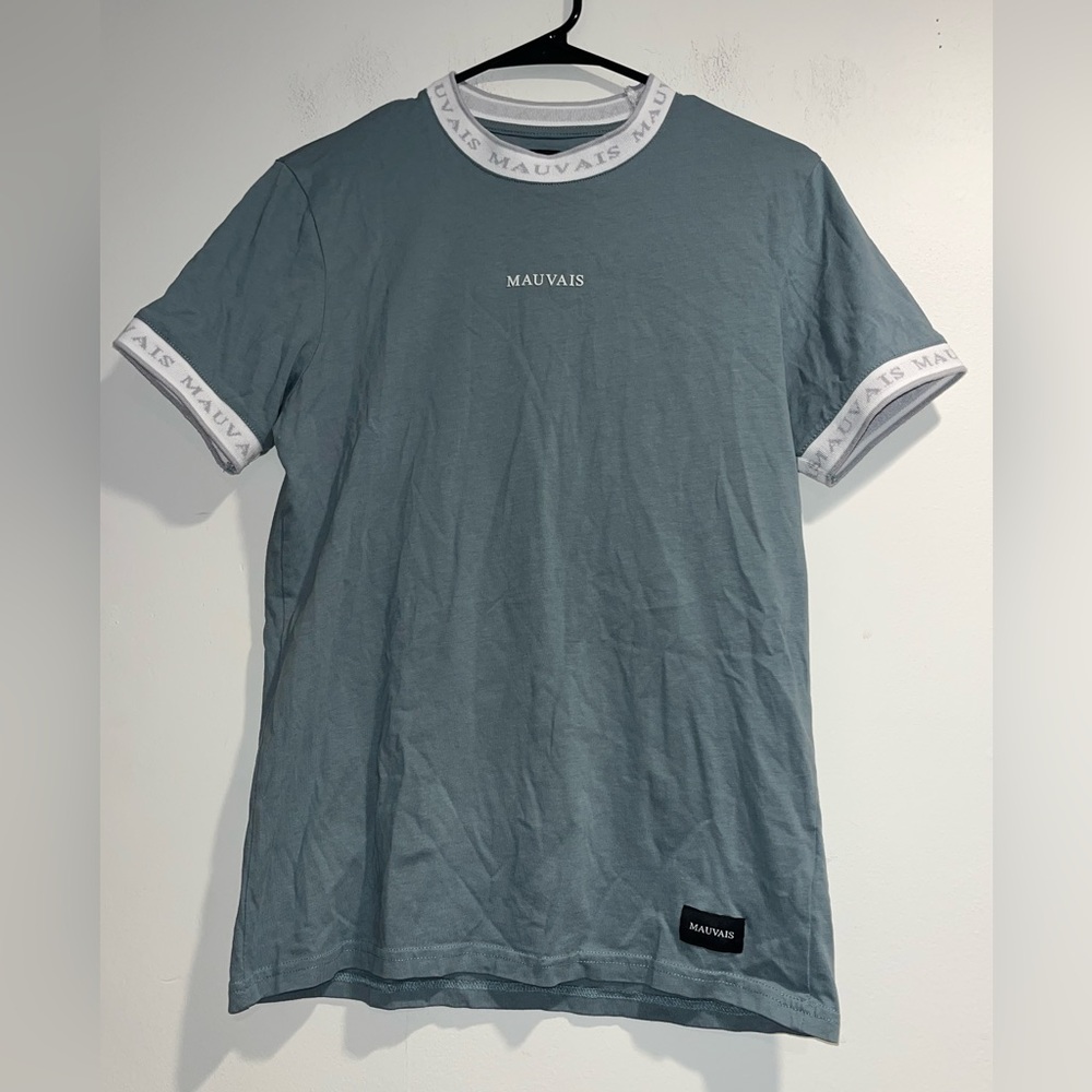 MAUVAIS tee in slate blue